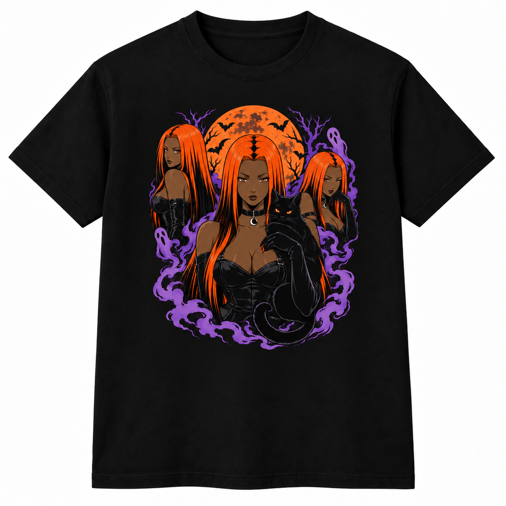 Roux Black Cat Halloween T-Shirt