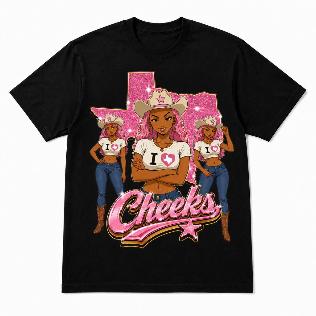 Cheeks "New" Graphic T-Shirt