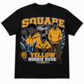 **NEW Square Yellow Hoodie Dude 90s Style Tee