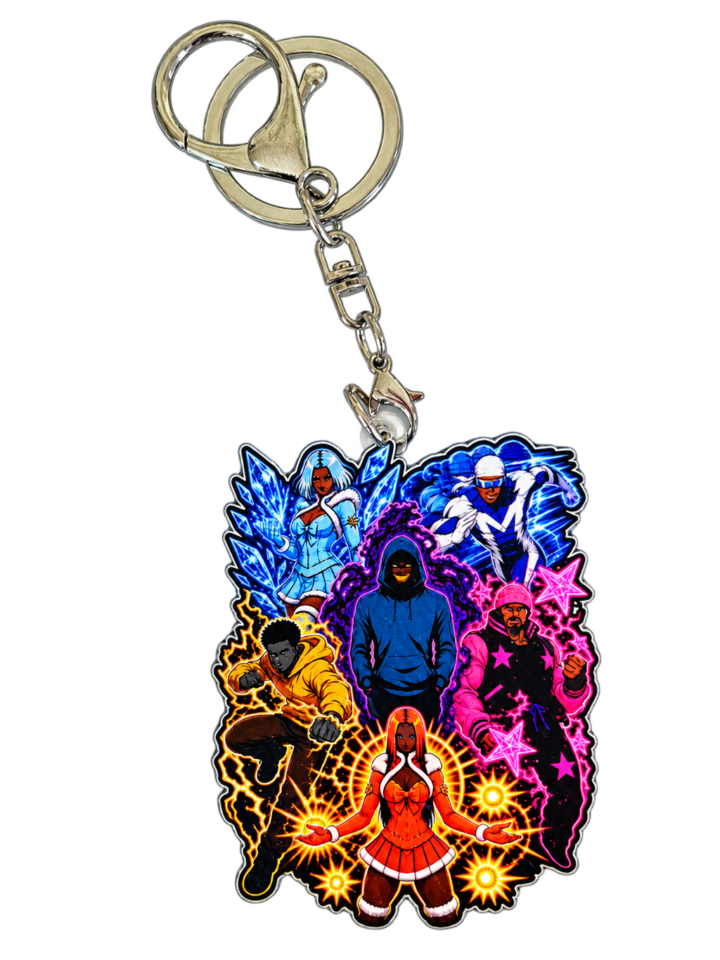 The Family Fights Together Acrylic Keychain