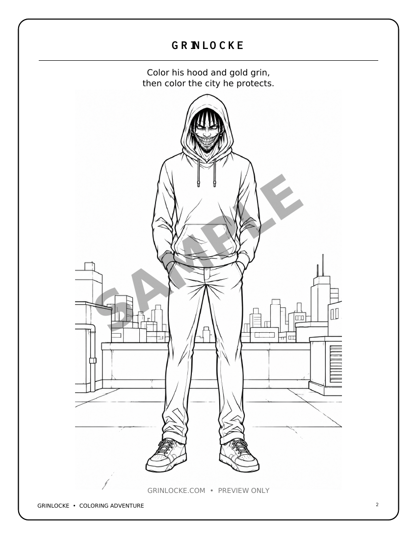 Grinlocke The Family Coloring Book