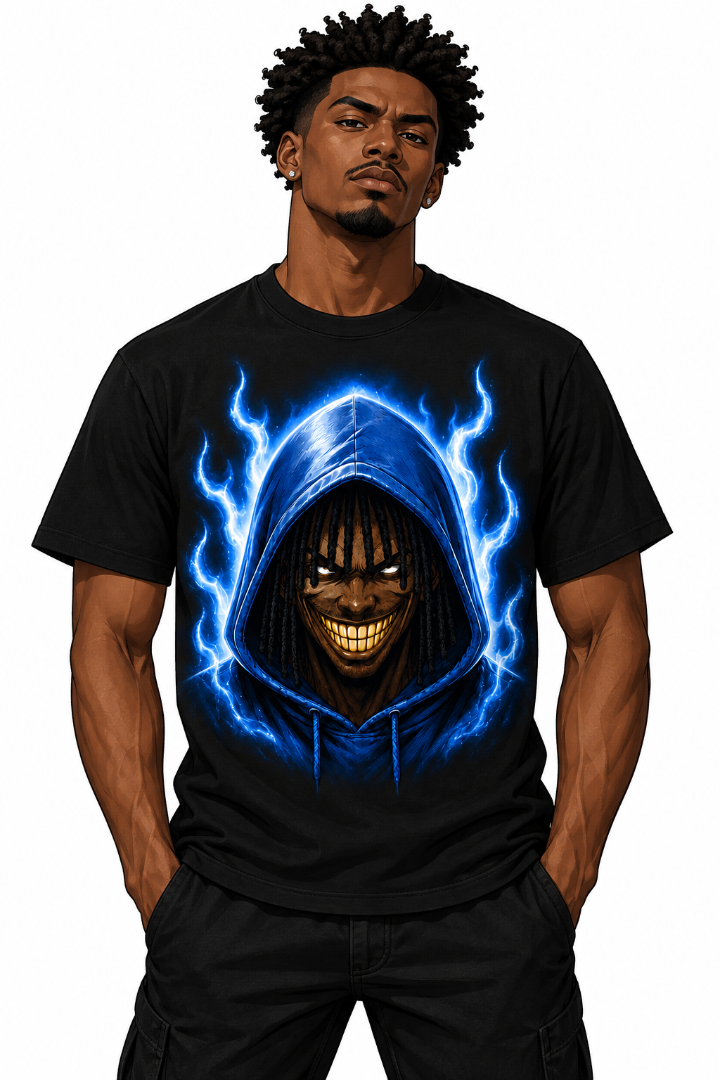 Legendary Grinlocke Graphic Tee on illustrated man avatar