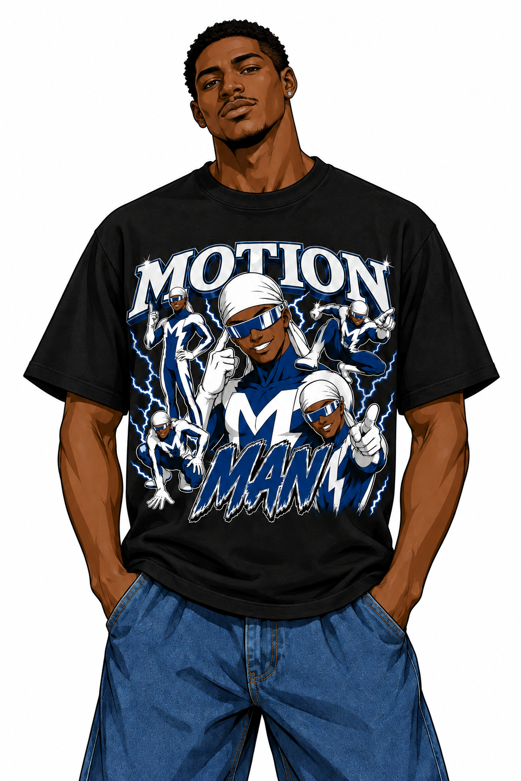 Motion Man 90s Style Tee avatar without headwear or sunglasses